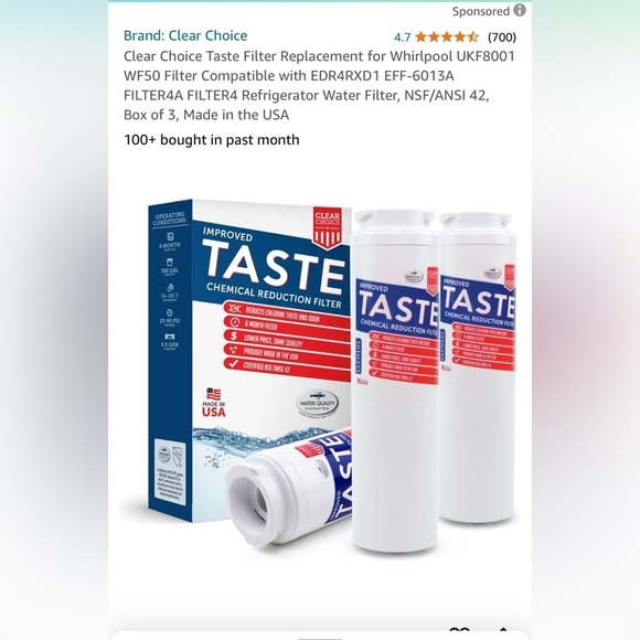 Clear Choice water filter replacement for whirlpool refrigerator - Picture 2 of 9